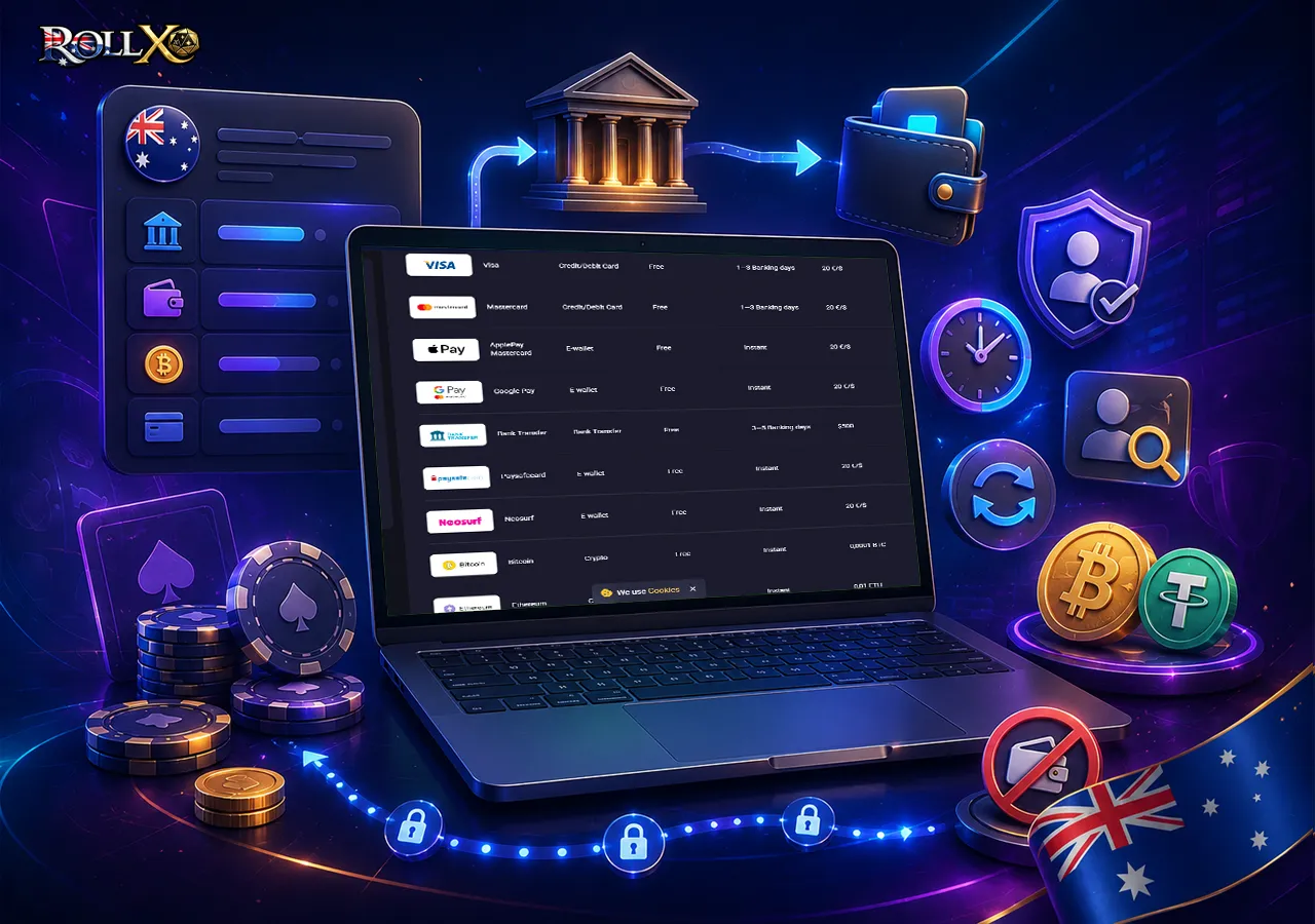 RollXO withdrawal experience visualised through a clear payout dashboard and verification flow